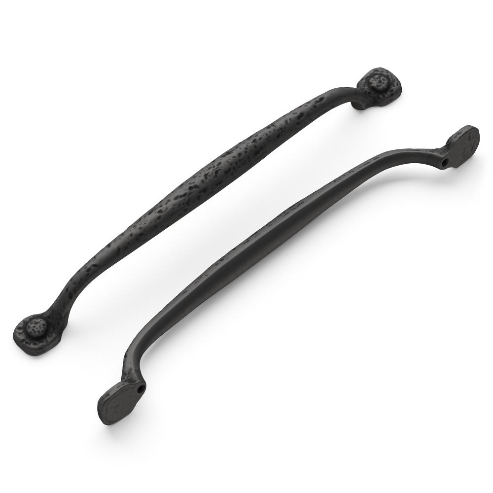 Hickory Hardware P2995-BI Refined Rustic Collection Pull 8-13/16 Inch (224mm) Center to Center Black Iron Finish